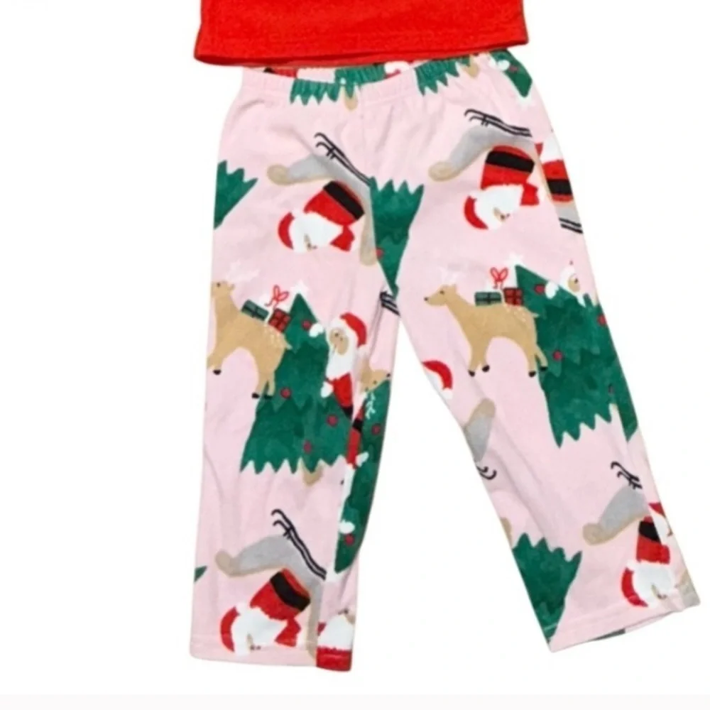 Carter's 2-Piece Santa Squad Fleece Pajamas Christmas, holidays Reindeer Red